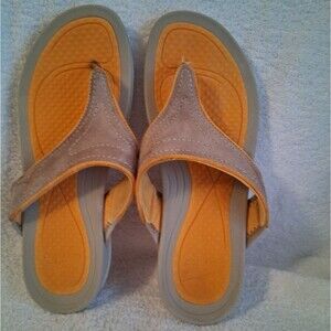 Dansko Katy Orange & Tan Flip Flop